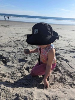Black Surf Hat for Kids Playing in the Sand Black Surf Hat for Kids Playing in the Sand